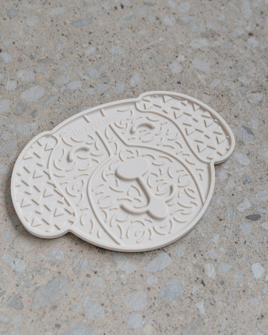 Dexypaws - Dog Head Enrichment Licking Mat - White