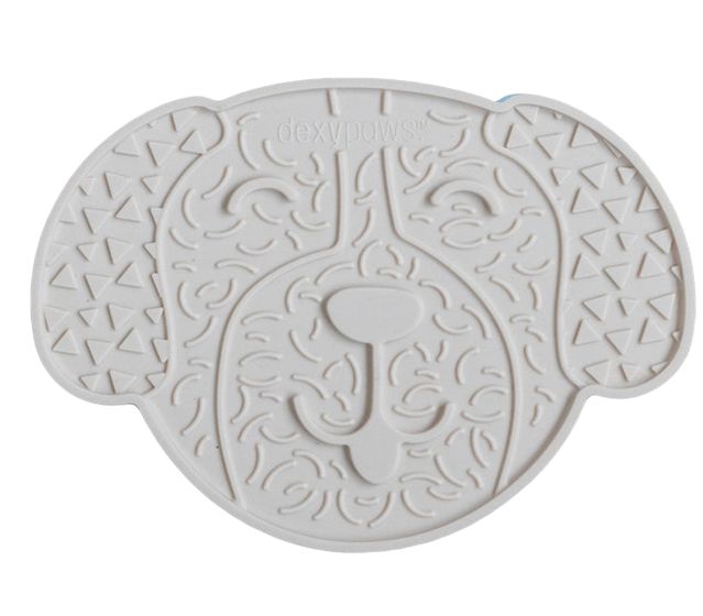 Dexypaws - Dog Head Enrichment Licking Mat - White