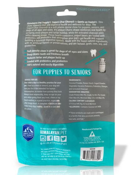 Himalayan Dog Chew Yogurt Char Churro Dog Treats, 4-pk