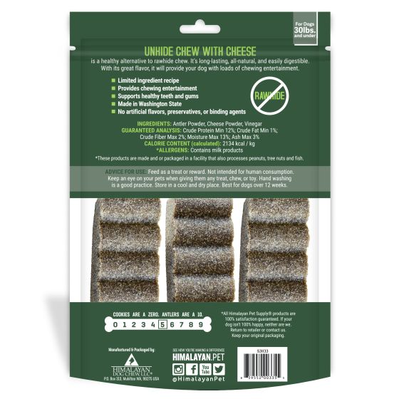 Unhide Rawhide Alternative Chew Small Dog 3pk, 3-oz