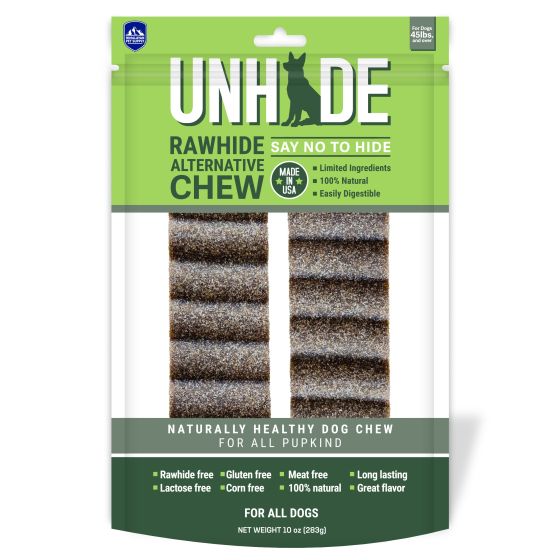 Unhide Rawhide Alternative Chew Large Dog, 2-pk