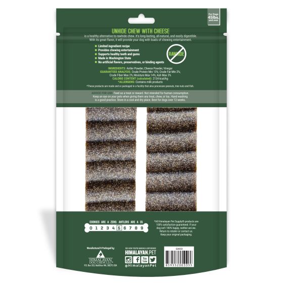 Unhide Rawhide Alternative Chew Large Dog, 2-pk