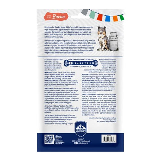 Himalayan Pet Supply Health & Wellness Yogurt Sticks Bacon Dog Treats, 4.8-oz