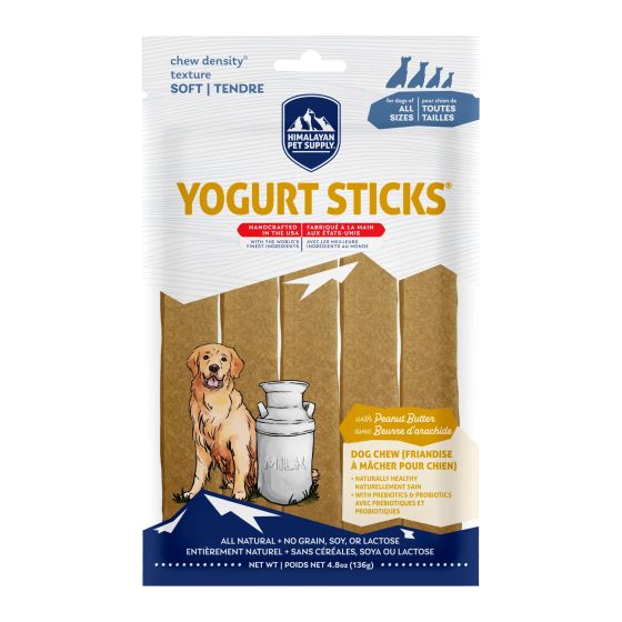 Himalayan Pet Supply Health & Wellness Yogurt Sticks Peanut Butter Dog Treats, 4.8-oz (Size: 4.8-oz)
