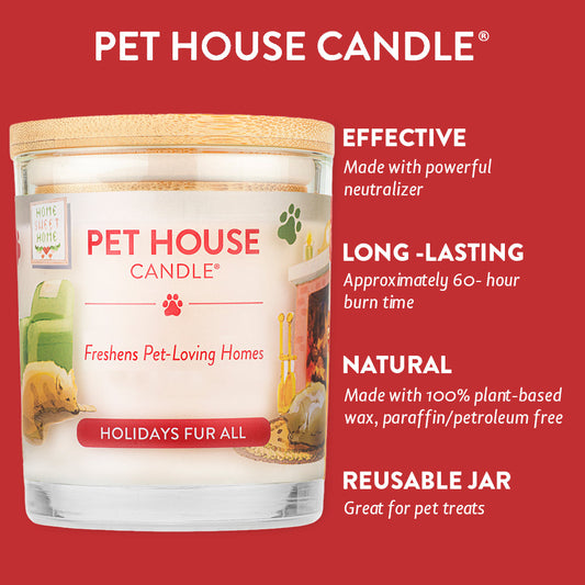 Pet House Winter Candle, Holidays Fur All, 9-oz