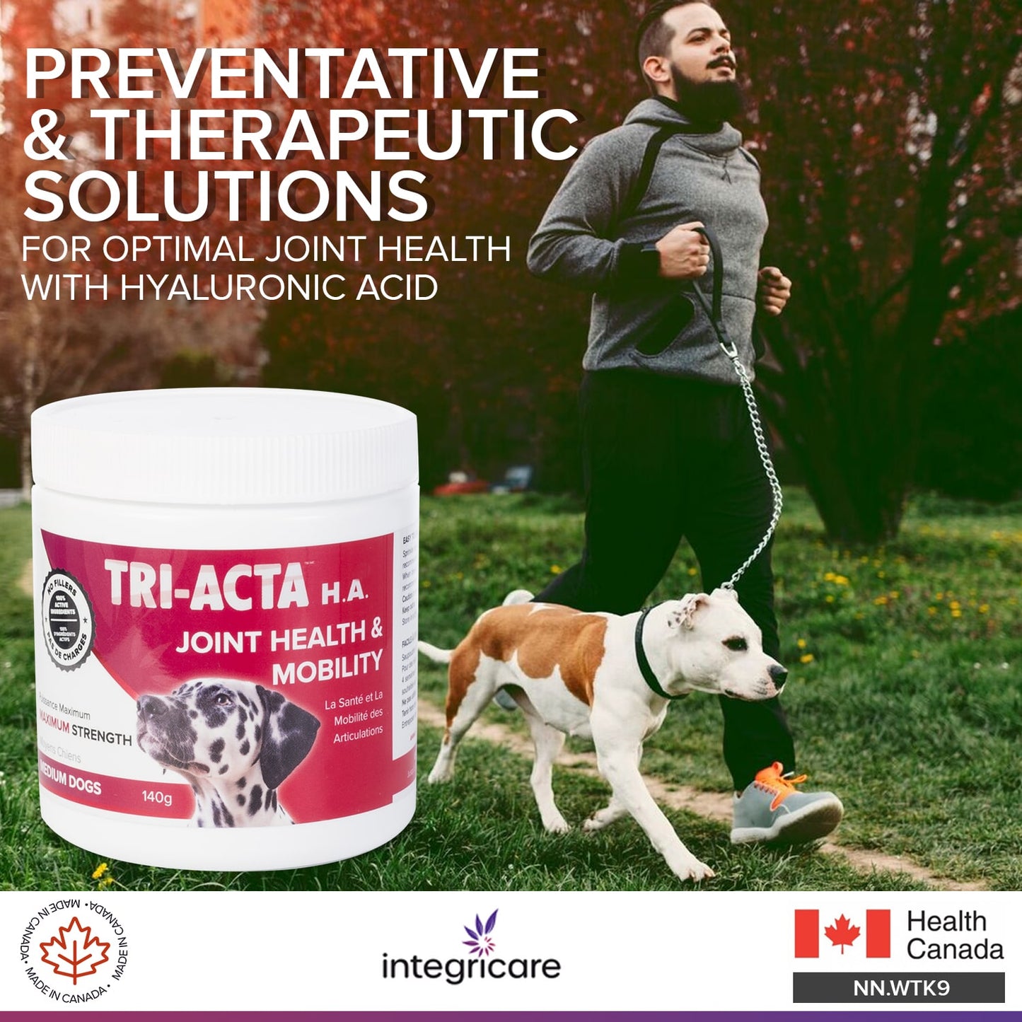 Tri-Acta H.A. Maximum Strength Joint Health Supplement for Medium Dogs, 140-gram (Size: 140-gram)