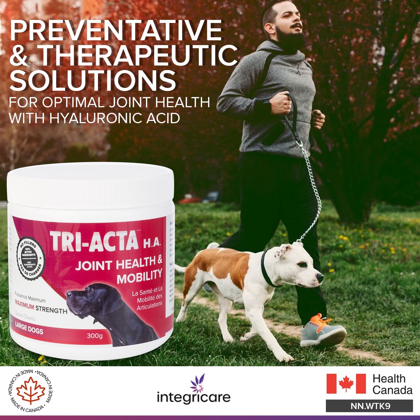 Tri-Acta H.A. Maximum Strength Joint Health Supplement for Large Dogs, 300-gram (Size: 300-gram)