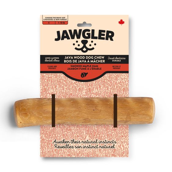 Jawgler Java Wood Dog Chew, Smoked Ham, Small