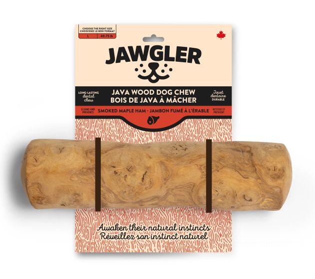 Jawgler Java Wood Dog Chew, Smoked Ham, Large