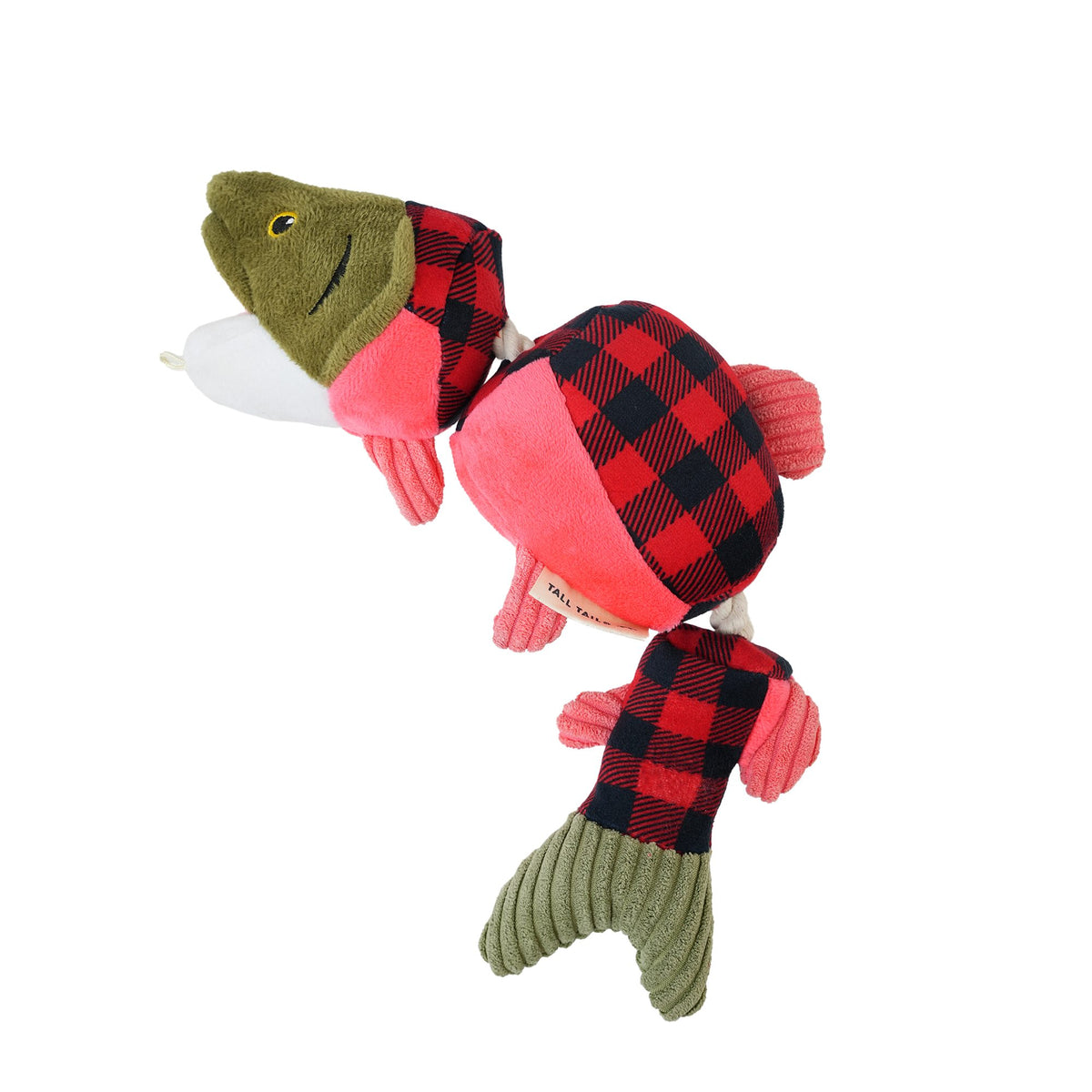Tall Tails Jointed Plush Salmon Dog Toy 14-in