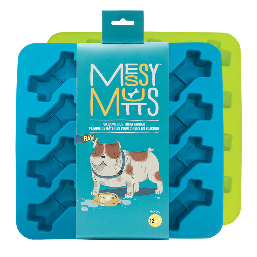 Messy Mutts Silicone Bone - Treat Maker 2 Pack