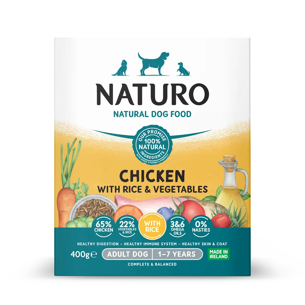 NATURO PET FOODS Canine Adult Chicken & Rice with Vegetables, 400-gr