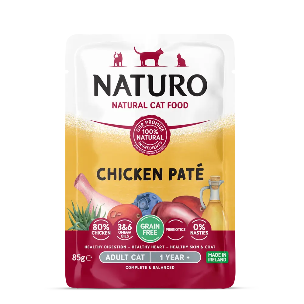 NATURO PET FOODS Feline GF Chicken Pate Pouch, 85-gr