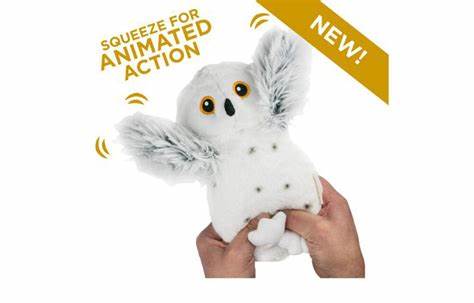 Tall Tails - Plush Snow Owl with Animated Twitchy Wings Toy - 9"