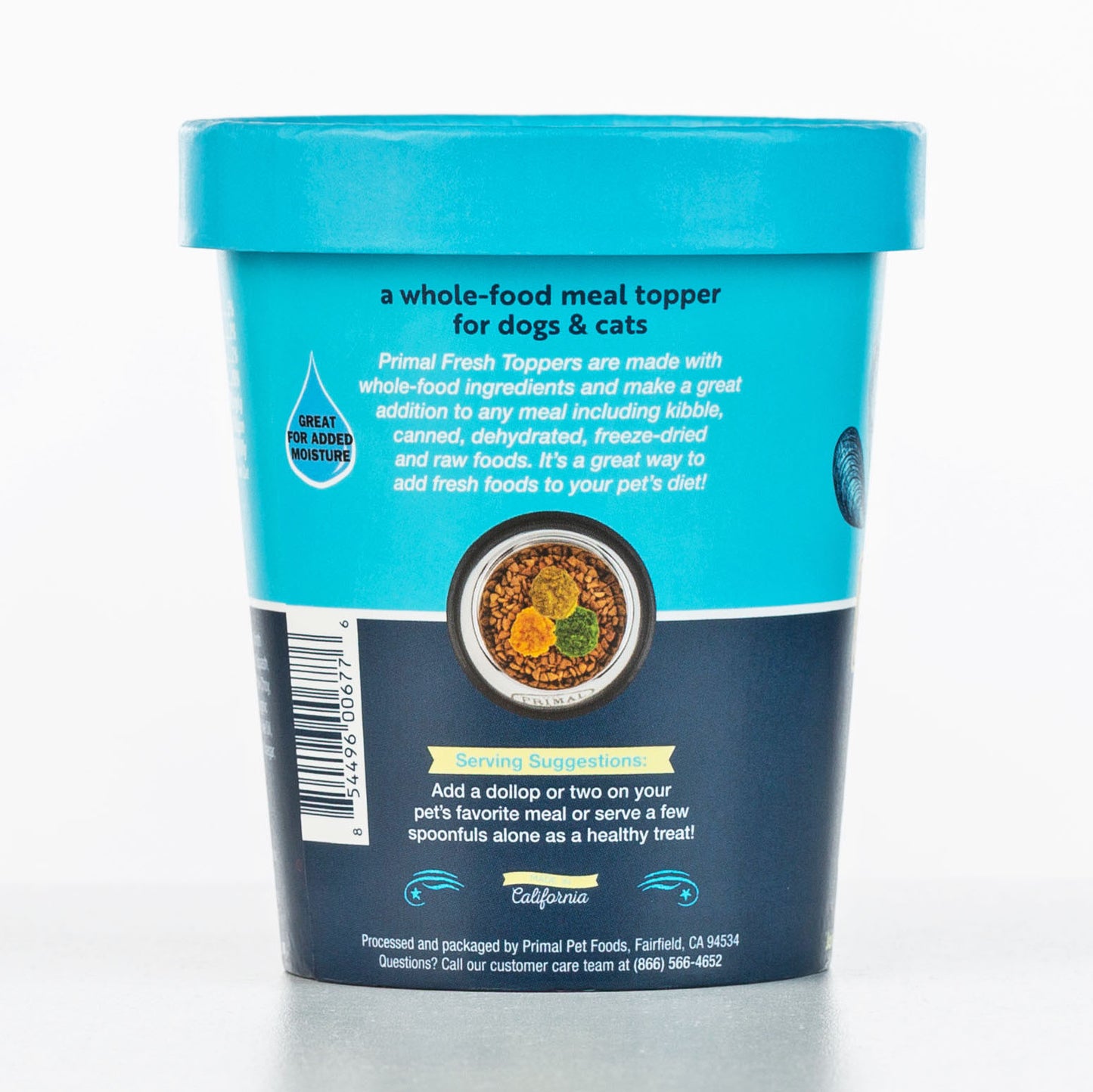 Primal Fresh Toppers Omega Mussels, Frozen Dog & Cat Food Topper, 16-oz (Size: 16-oz)