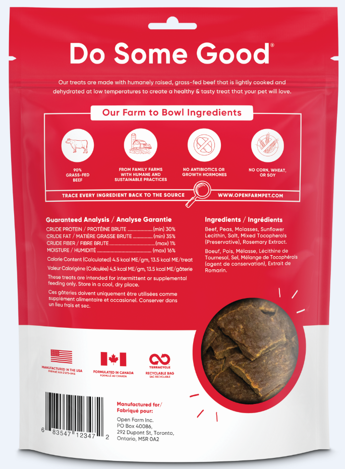 Open Farm Beef Dehydrated Dog Treats, 4.5-oz (Size: 4.5-oz)