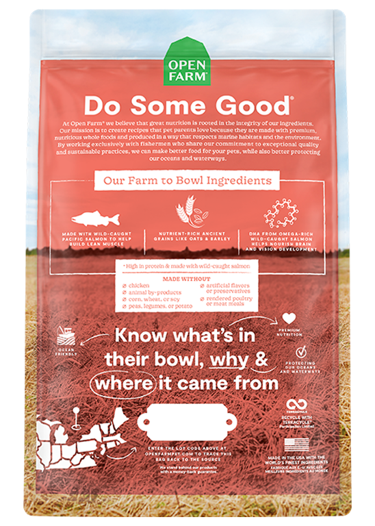 Open Farm® Puppy Salmon & Sweet Potato Ancient Grains Dry Dog Food, 22lb