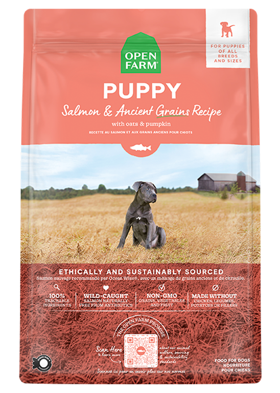 Open Farm® Puppy Salmon & Sweet Potato Ancient Grains Dry Dog Food, 22lb