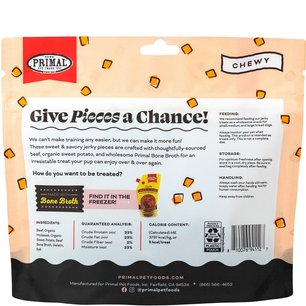 Primal Give Pieces a Chance Beef with Broth Dog Treats, 4-oz (Size: 4-oz)