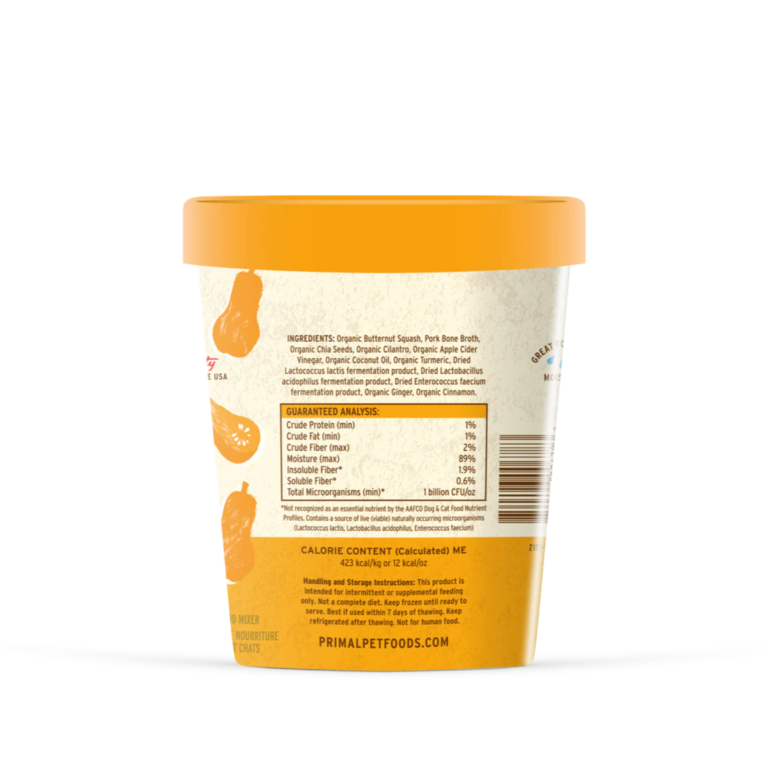 Primal Fresh Toppers Awesome Squash, Frozen Dog & Cat Food Topper, 16-oz