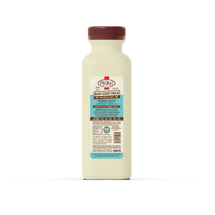 Primal Raw Frozen Goat Milk for Dogs & Cats, 16-oz