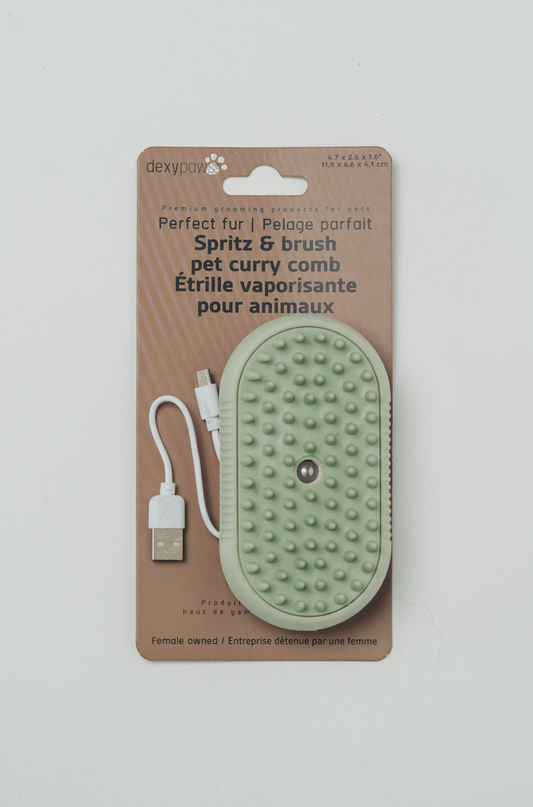 Dexypaws Perfect Fur Spritz & Brush Pet Curry Comb For Pets