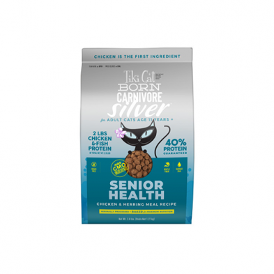 Tiki Cat® Born Carnivore™ Silver Senior Health: Chicken & Herring Meal Recipe Dry Cat Food 2.8lb