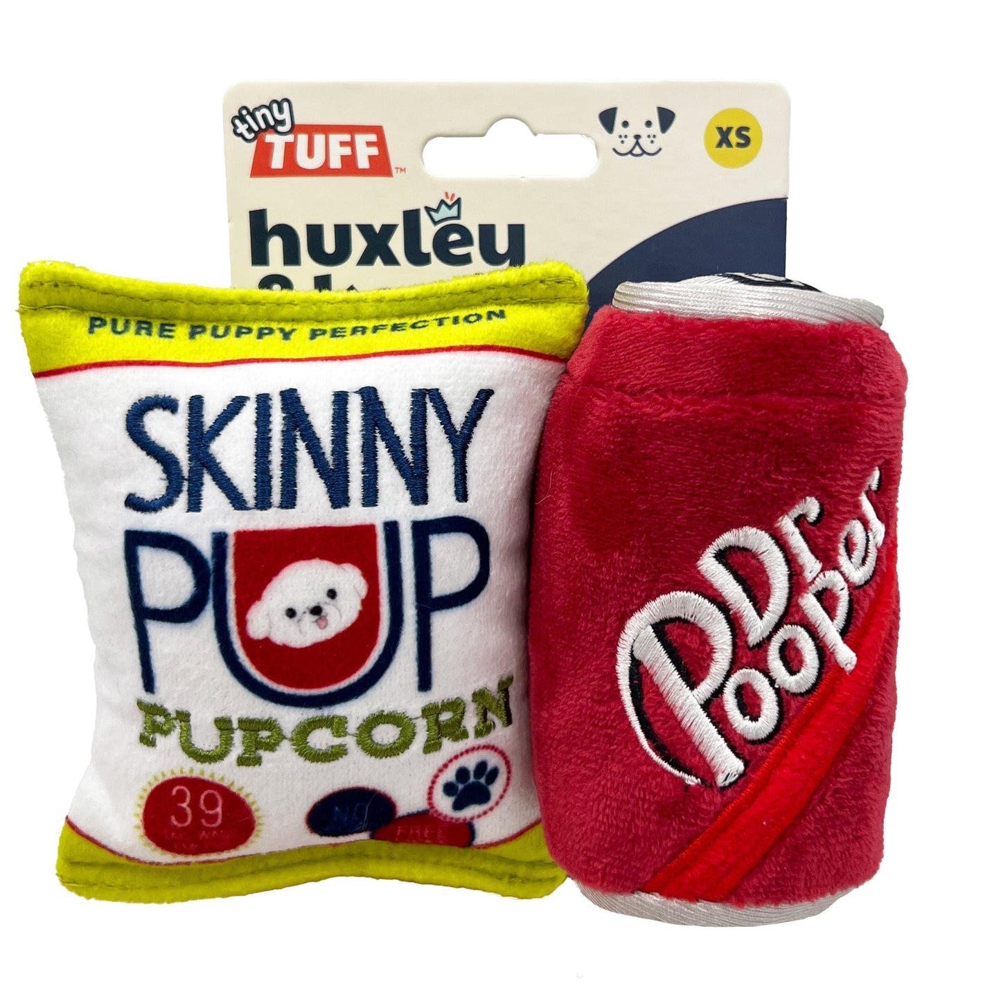 Huxley & Kent - Lulubelles Tiny Tuff - Pup N' Pop 2 Pack Dog Toys