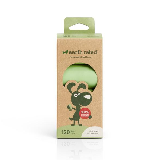 Earth Rated Poop Bags Refill Pack, Compostable, Unscented, 120-count (Size: 120-count)