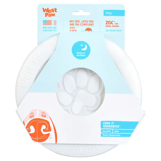 West Paw Zogoflex Zisc Dog Toy, Glow, Large