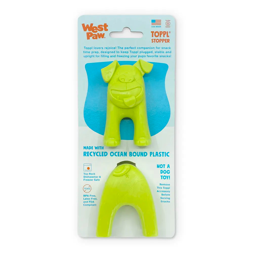West Paw Toppl Stopper - Granny Smith Green