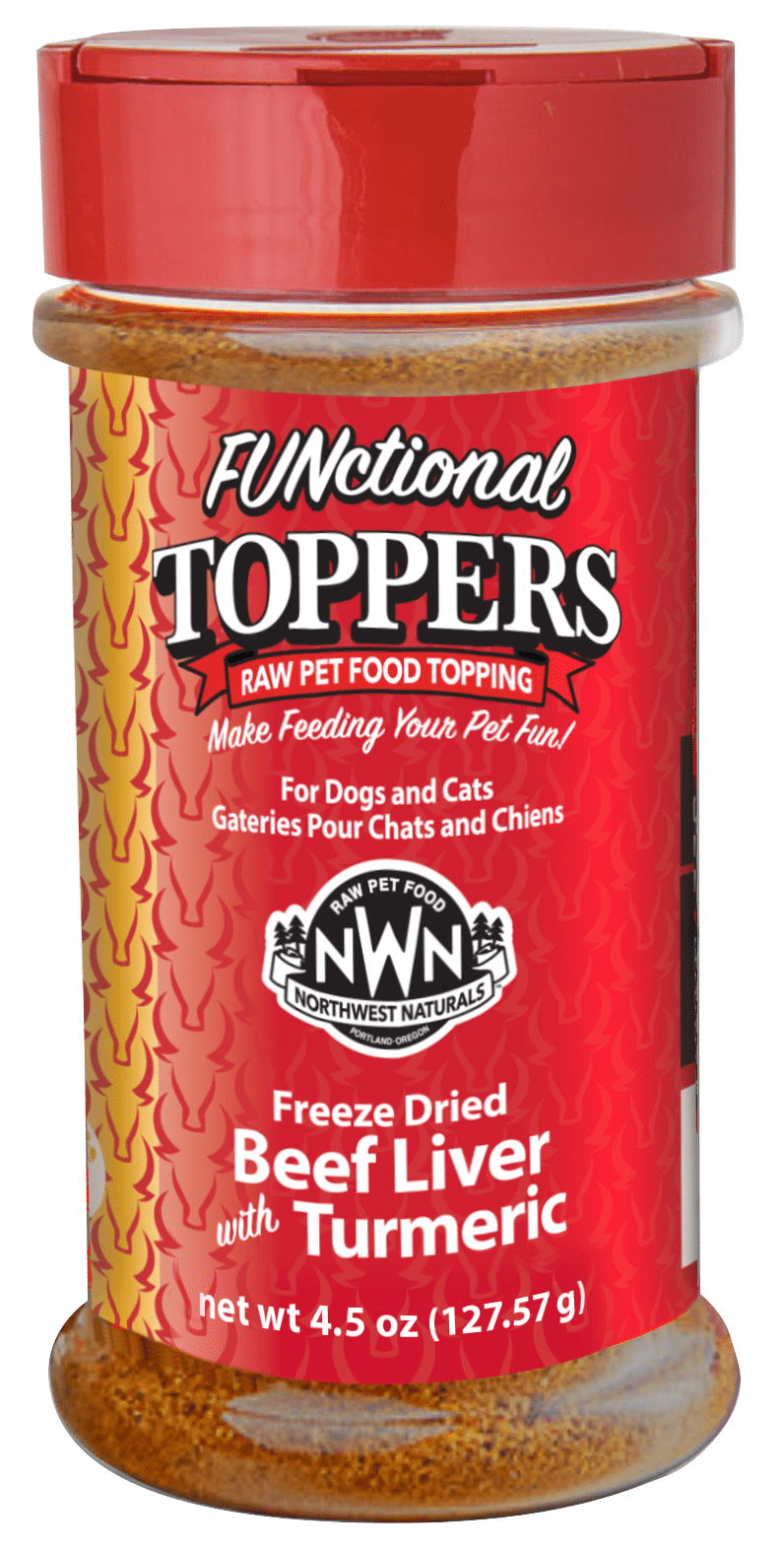 Northwest Naturals Functional Toppers - Beef Liver w/ Tumeric -128-g