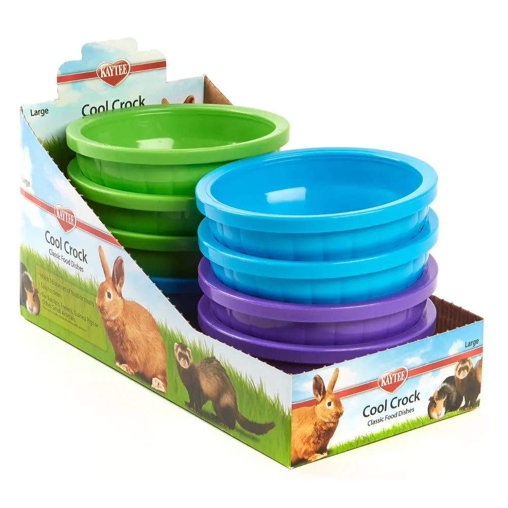 Kaytee® - Critter Crock - Classics Food Dish - Large - Assorted Colours