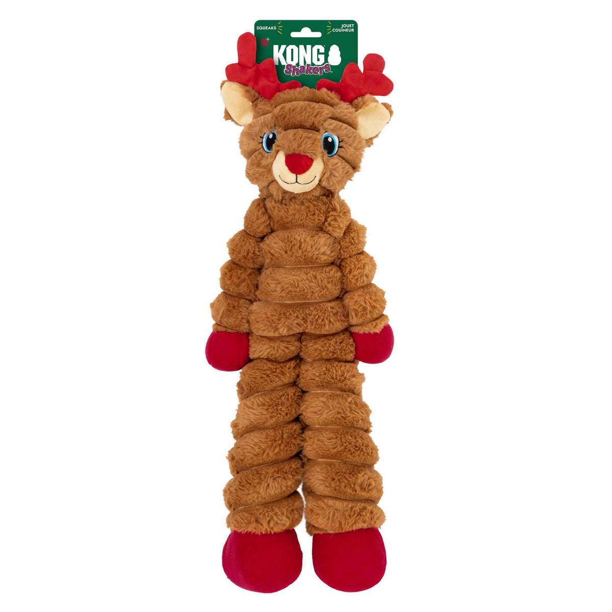 KONG Holiday Shakers Crumples Reindeer Plush Dog Toy X-Large