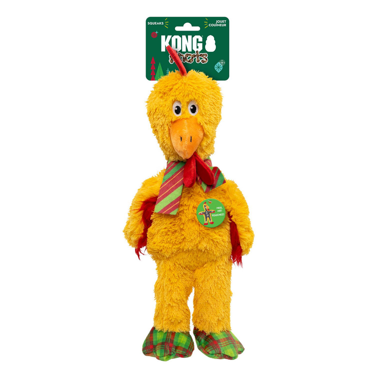 KONG Holiday Knots Chicken Plush Dog Toy Medium/Large