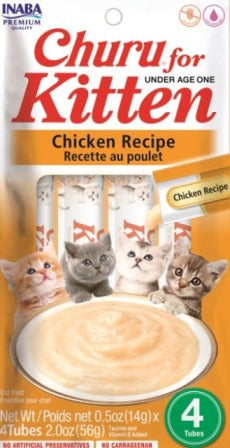 INABA Cat Churu Kitten Chicken Recipe, 4 Pack