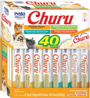 Inaba Cat Churu Purees 40 Variety Pack Chicken Recipes