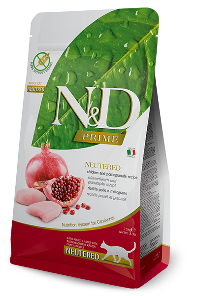Farmina N&D Chicken & Pomegranate Neutered Dry Cat Food, 11lbs