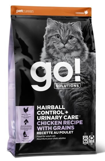 Go! Hairball Control + Urinary Care Chicken Recipe with Grains Cat, 3-lb