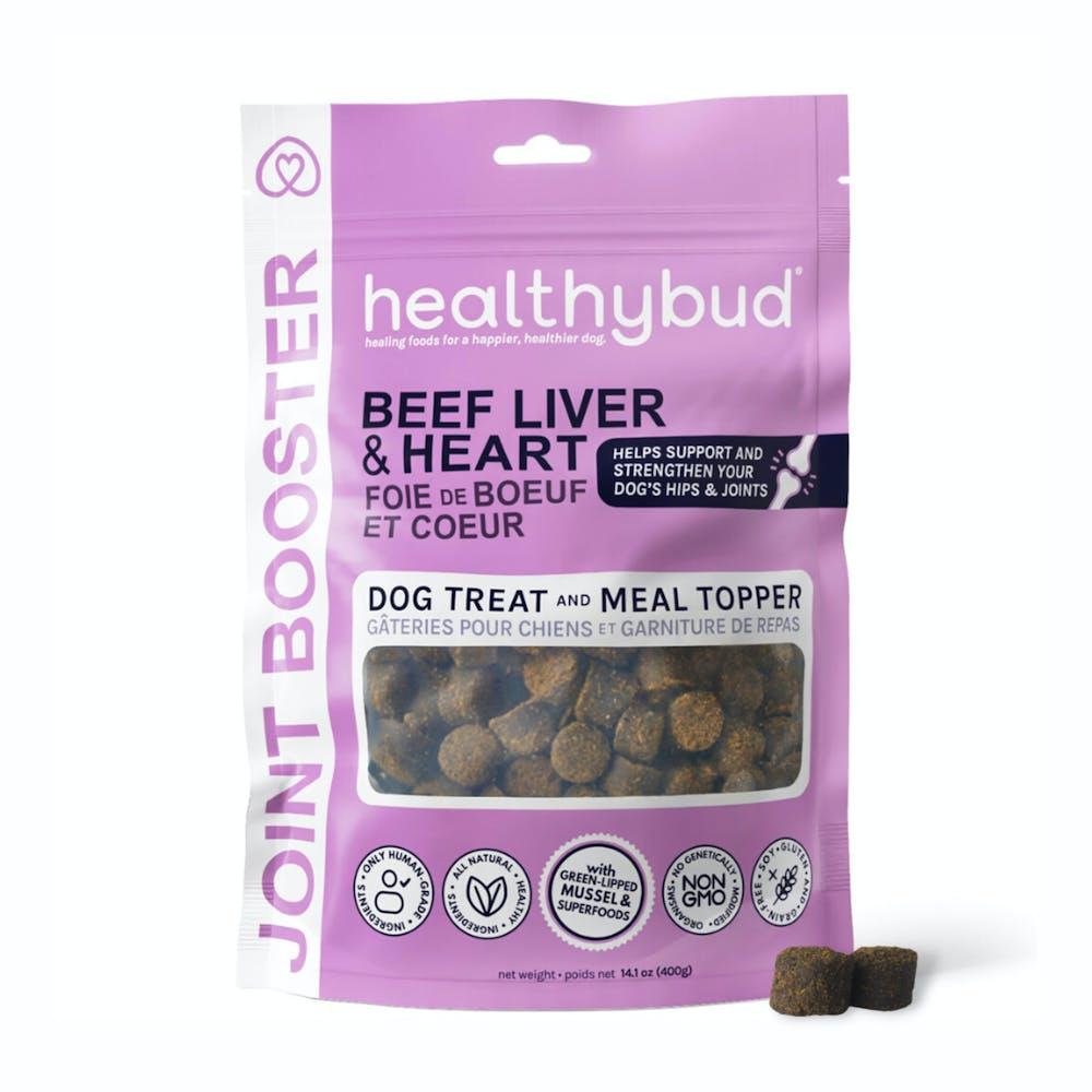 Healthybud Joint Booster Beef Liver & Heart Dog Treats & Food Topper, 4.6-oz