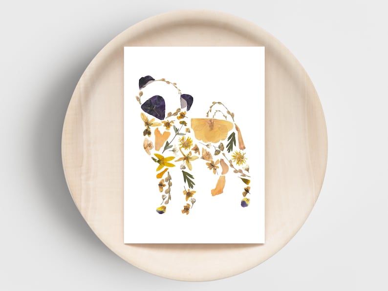 Forage For Flora - Pug Card - 5"x7"