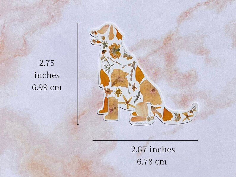Forage For Flora - Golden Retriever Vinyl Sticker