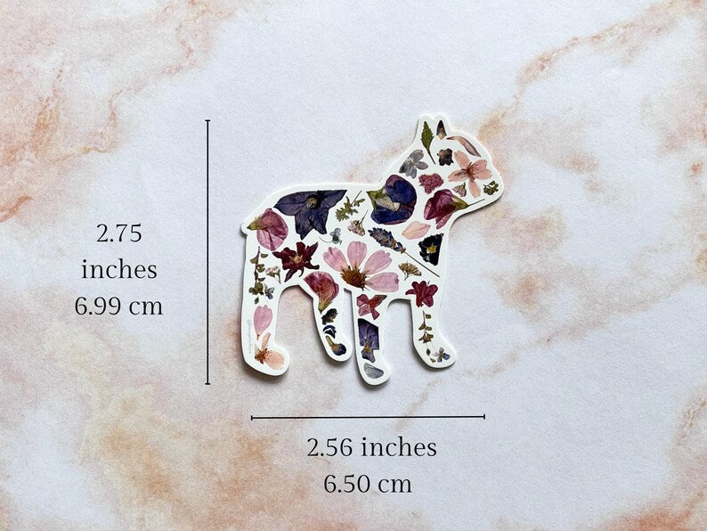 Forage For Flora - French Bulldog Vinyl Sticker