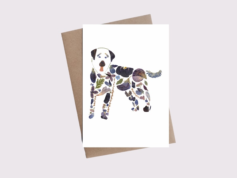 Forage For Flora - Black Labrador Retriever Card - 5"x7"