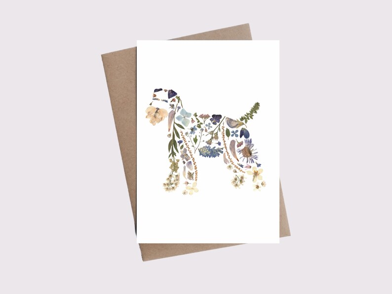 Forage For Flora - Schnauzer Card - 5"x7"