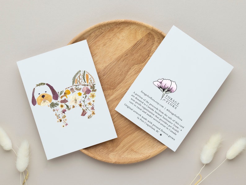 Forage For Flora - Shih Tzu Card - 5"x7"