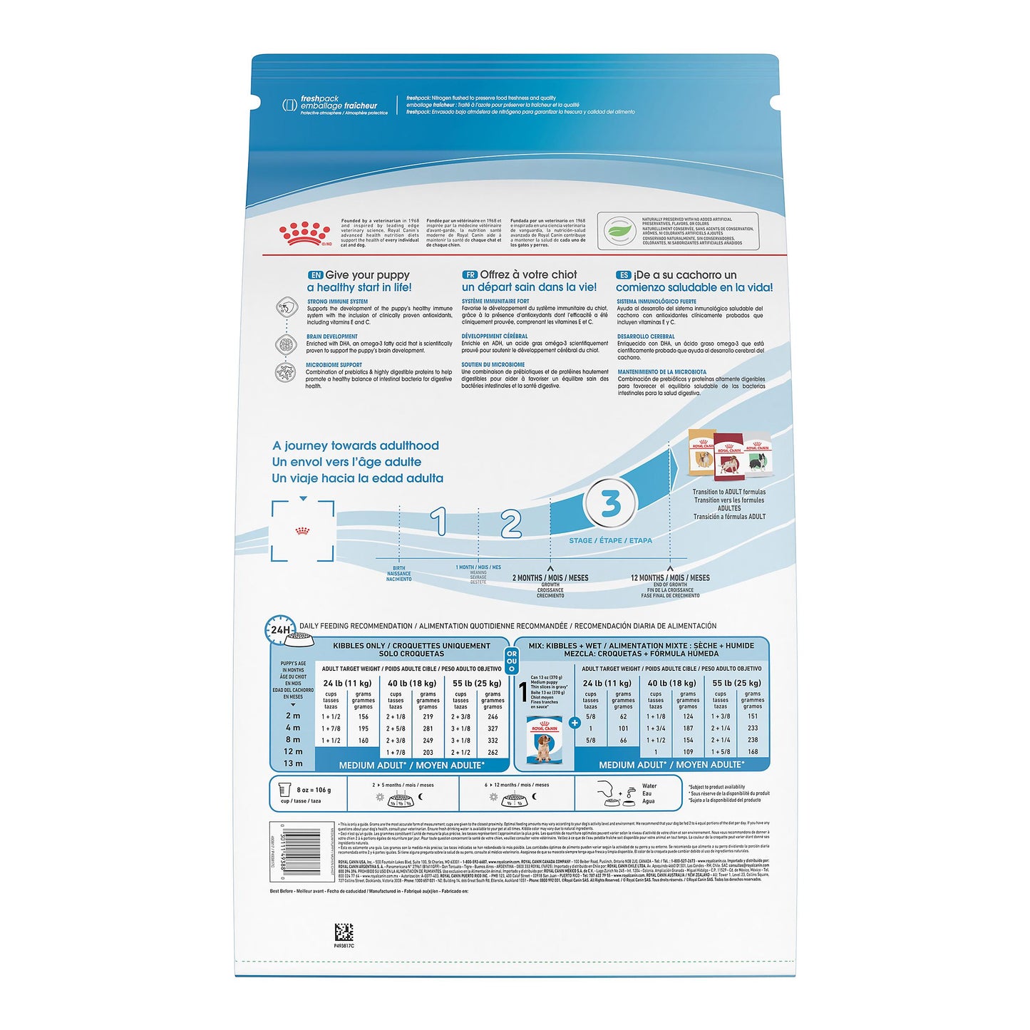 Royal Canin Size Health Nutrition Medium Puppy Dry Dog Food, 17-lb