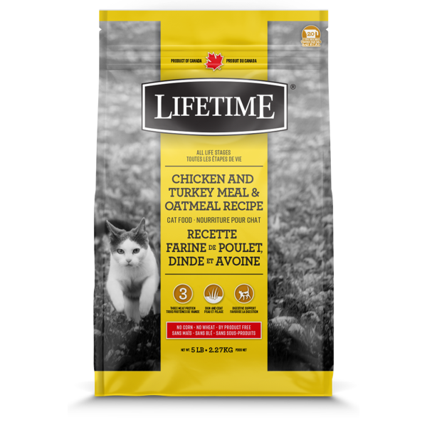 Lifetime ALS Chicken, Turkey & Oatmeal Recipe Dry Cat Food, 2.27-kg (Size: 2.27-kg)