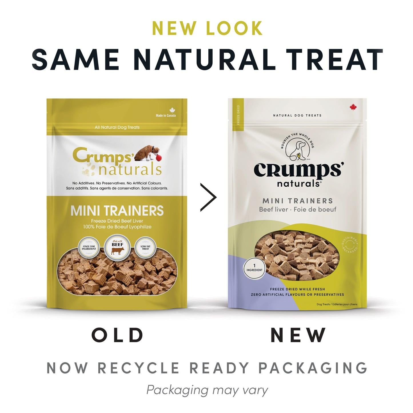 Crumps' Naturals Mini Trainers Beef Liver Freeze-Dried Dog Treats, 55-gram (Size: 55-gram)
