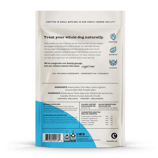 Crumps' Naturals Plaque Busters Pumpkin Spice Dental Sticks Dog Treats, 7-in, 10-pk